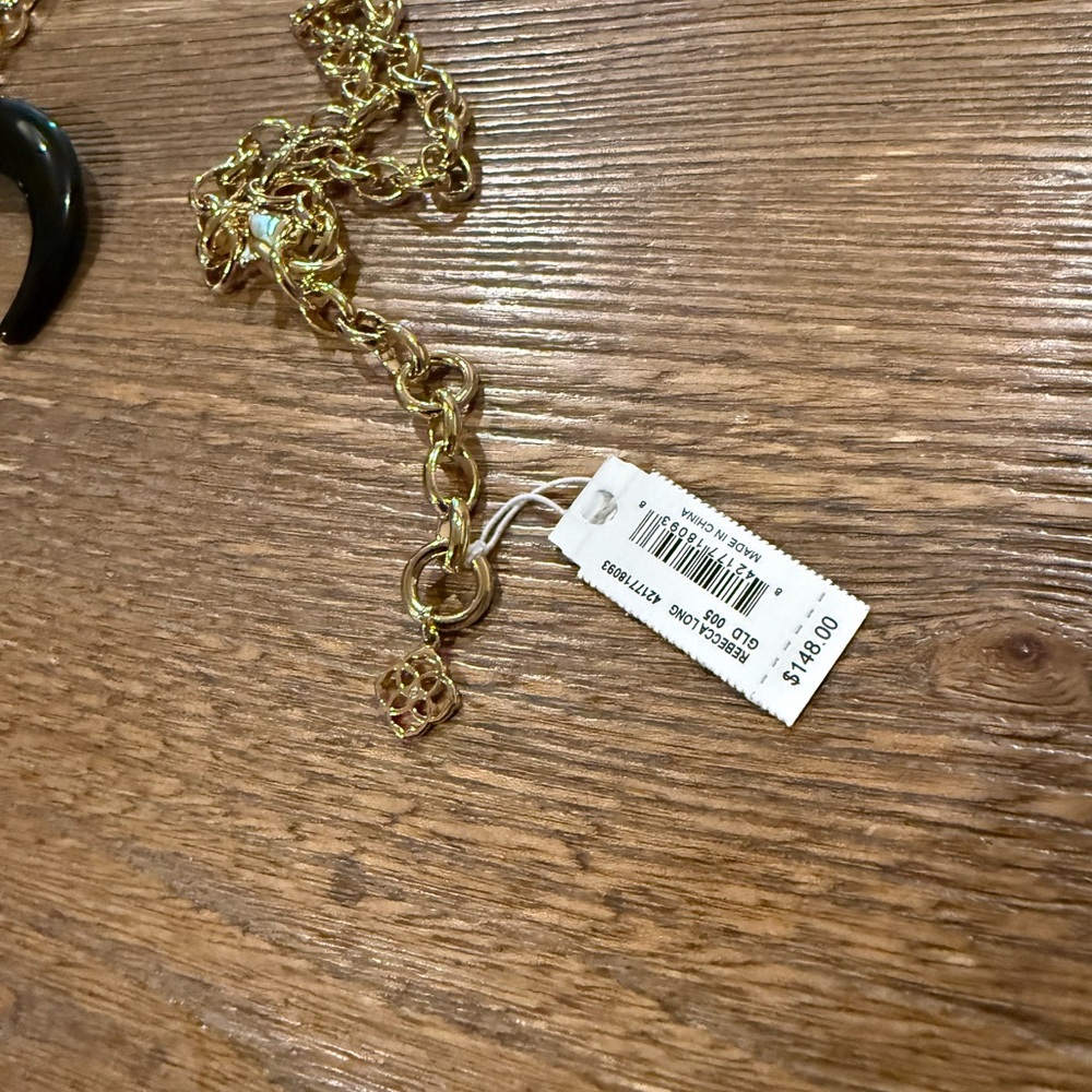 Kendra Scott Rebecca Black Horn/Half Moon Necklace - Picture 3 of 4